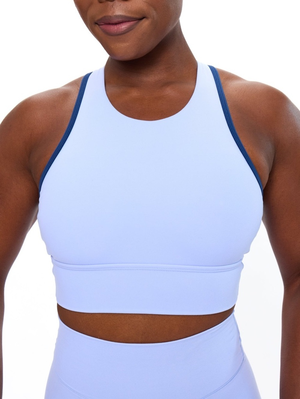 Buffbunny Geo Sports Bra XS in Color Rainwater Blue